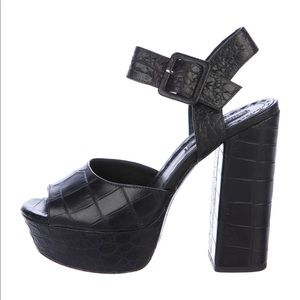 Alice + Olivia Black Platform Sandals sz 8
